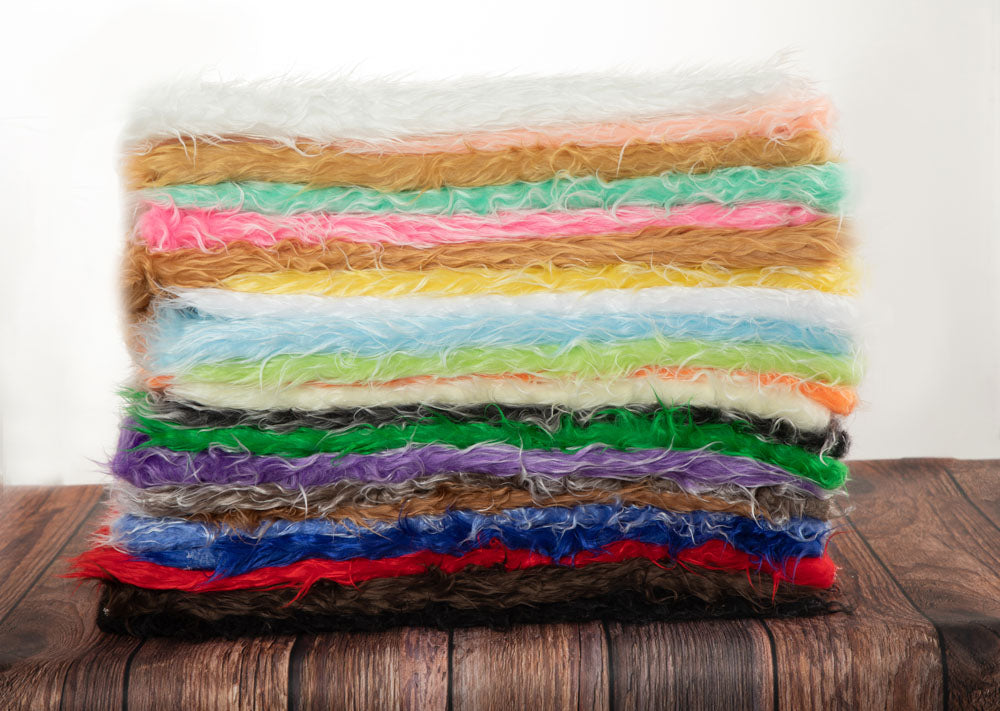 Kate Various Colors Faux Fur Blanket Props Posing fabrics for Baby Photography