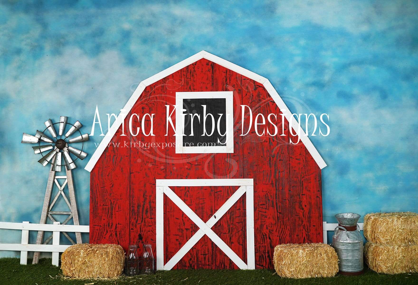 Katebackdrop鎷㈡綖Kate Barnyard Fun Children Summer Backdrops Designed by Arica Kirby