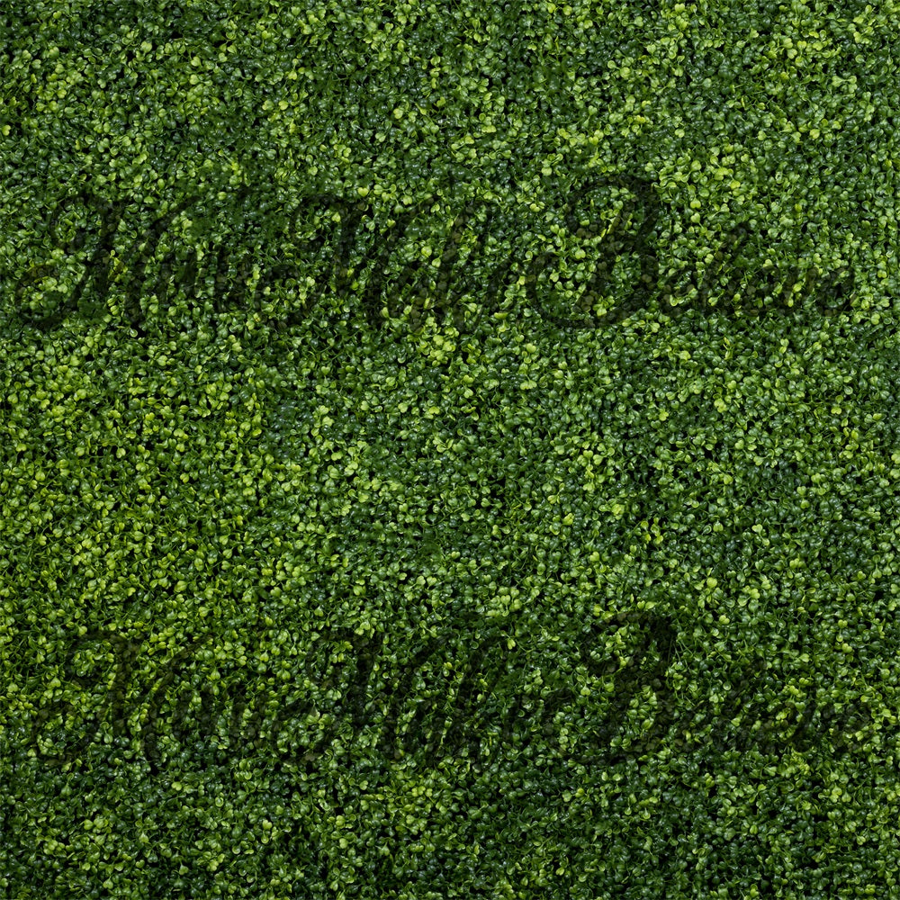 Kate Boxwood Grass Wedding Party Baby Shower Spring Outdoor Backdrop Designed by Mini MakeBelieve