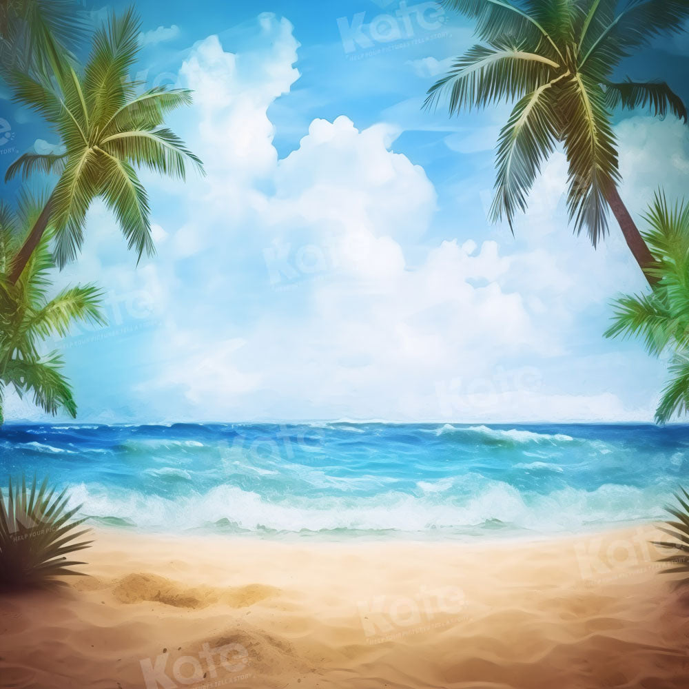 Kate Hot Summer Beach Sea Backdrop Designed by Chain Photography