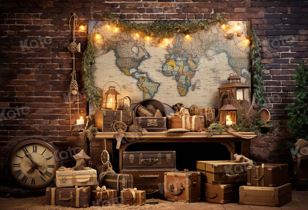 Kate Travel the World Map Backdrop Designed by Emetselch