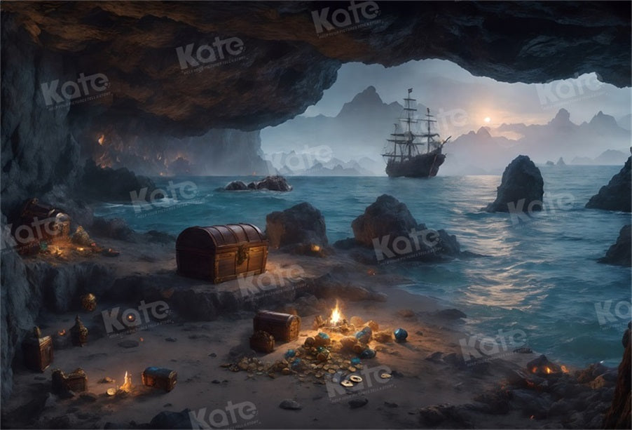 Kate Summer Pirate Treasure Cave Backdrop for Photography