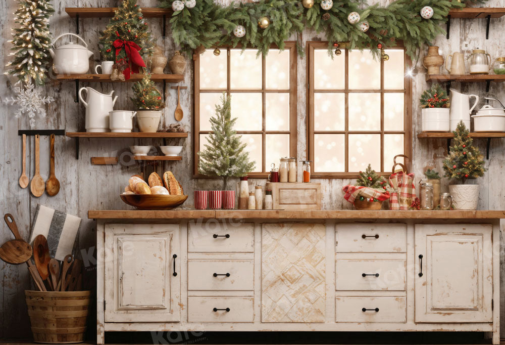 Kate Christmas Kitchen Backdrop Designed by Emetselch