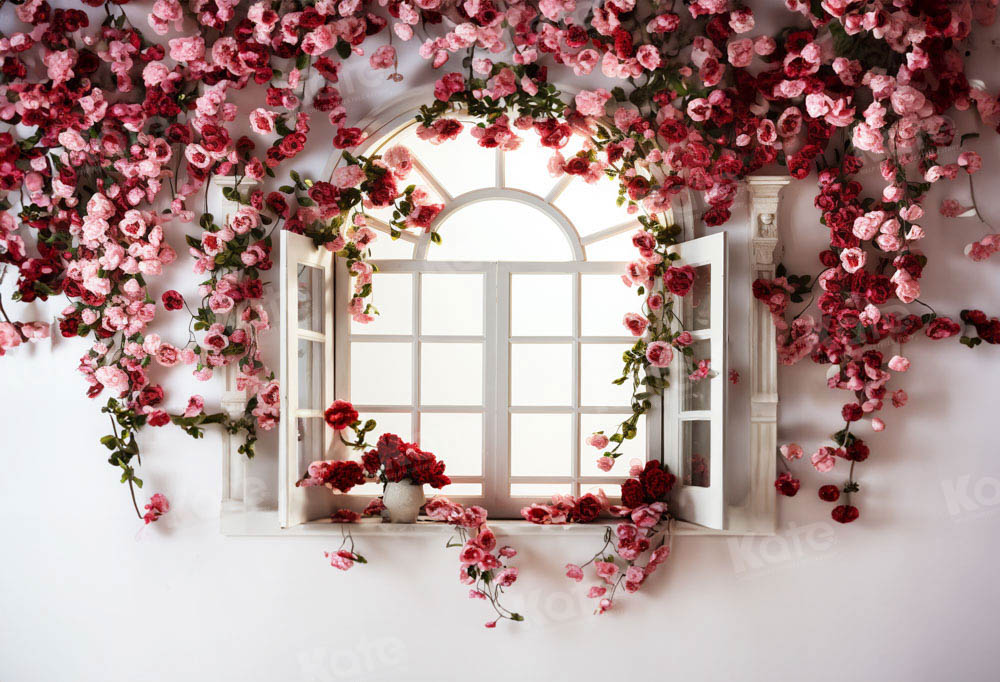 Kate Valentine's Day Spring Floral Wall Backdrop Designed by Emetselch