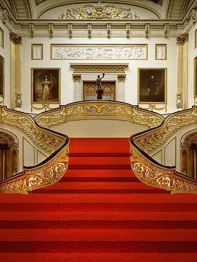Kate Red Carpet Golden Wedding European Interior Backdrop - Katebackdrop