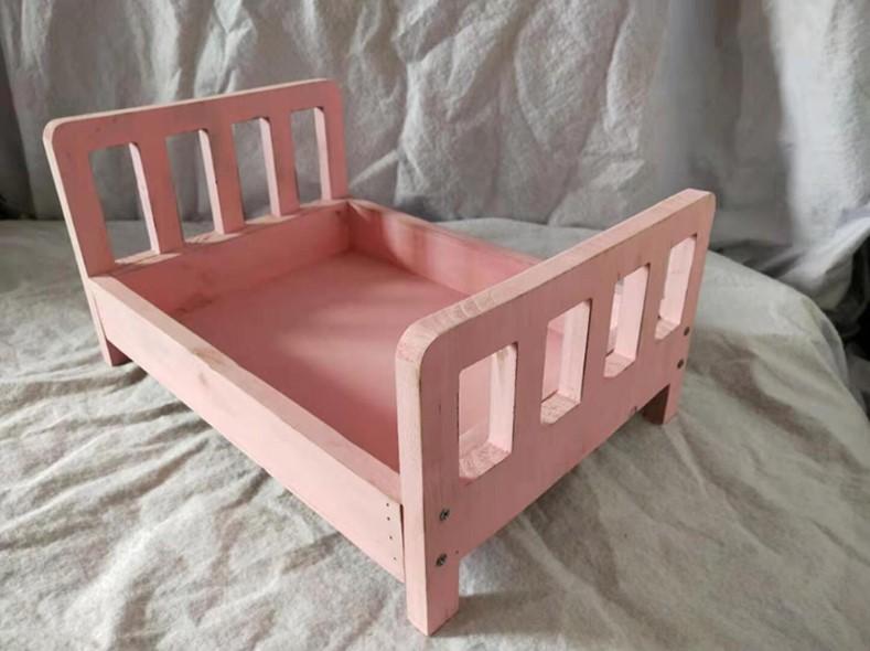 Kate Baby Cot Small Wooden Bed for Newborn Baby Photo Props Photography